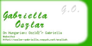 gabriella oszlar business card